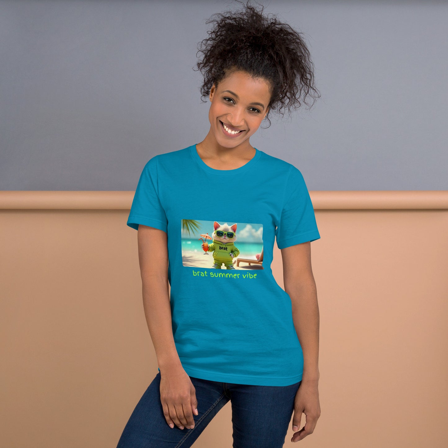 Kitty Cat Brat Summer Vibe (Unisex T-Shirt)