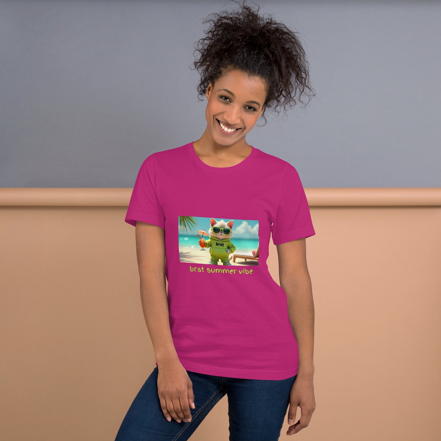 Kitty Cat Brat Summer Vibe (Unisex T-Shirt)