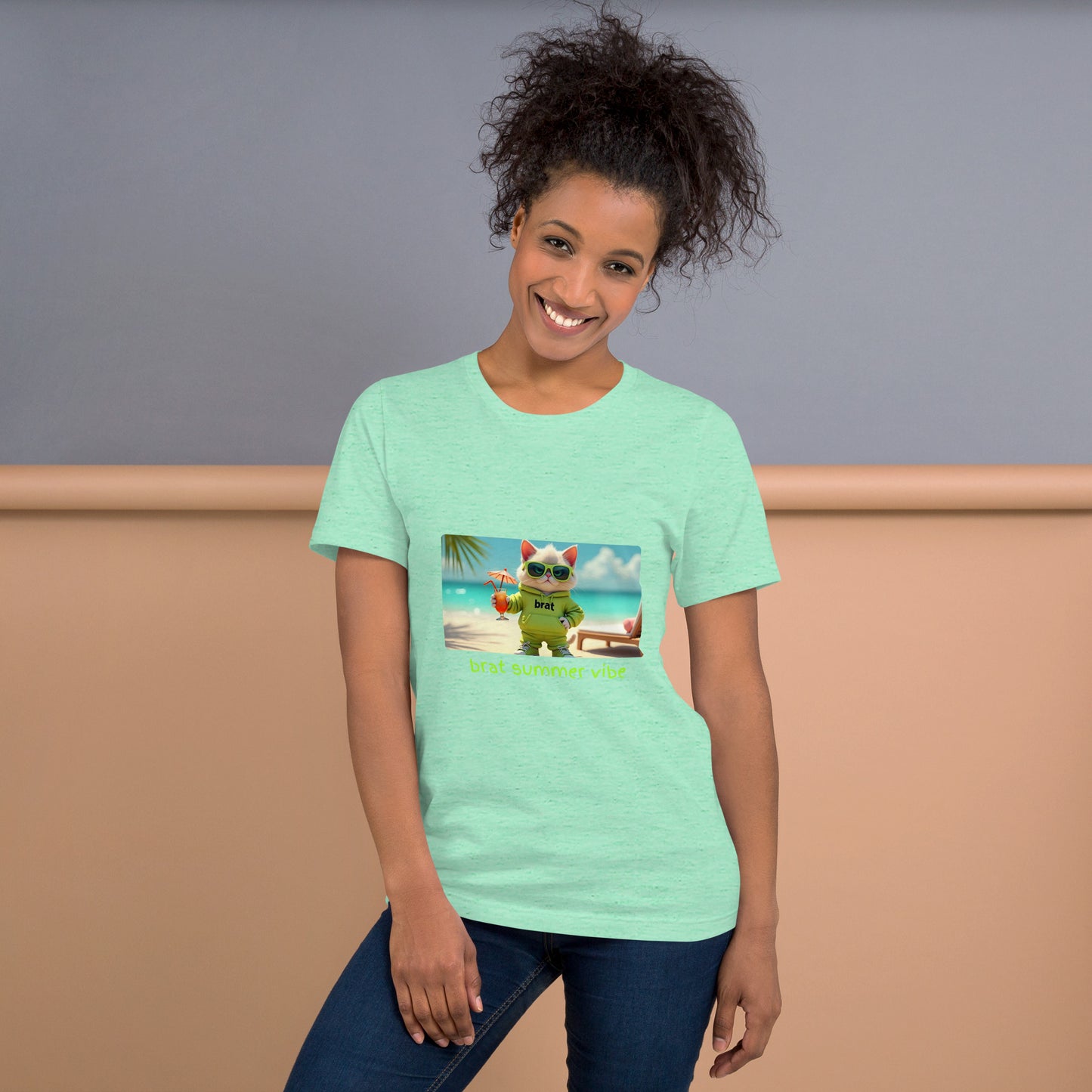 Kitty Cat Brat Summer Vibe (Unisex T-Shirt)