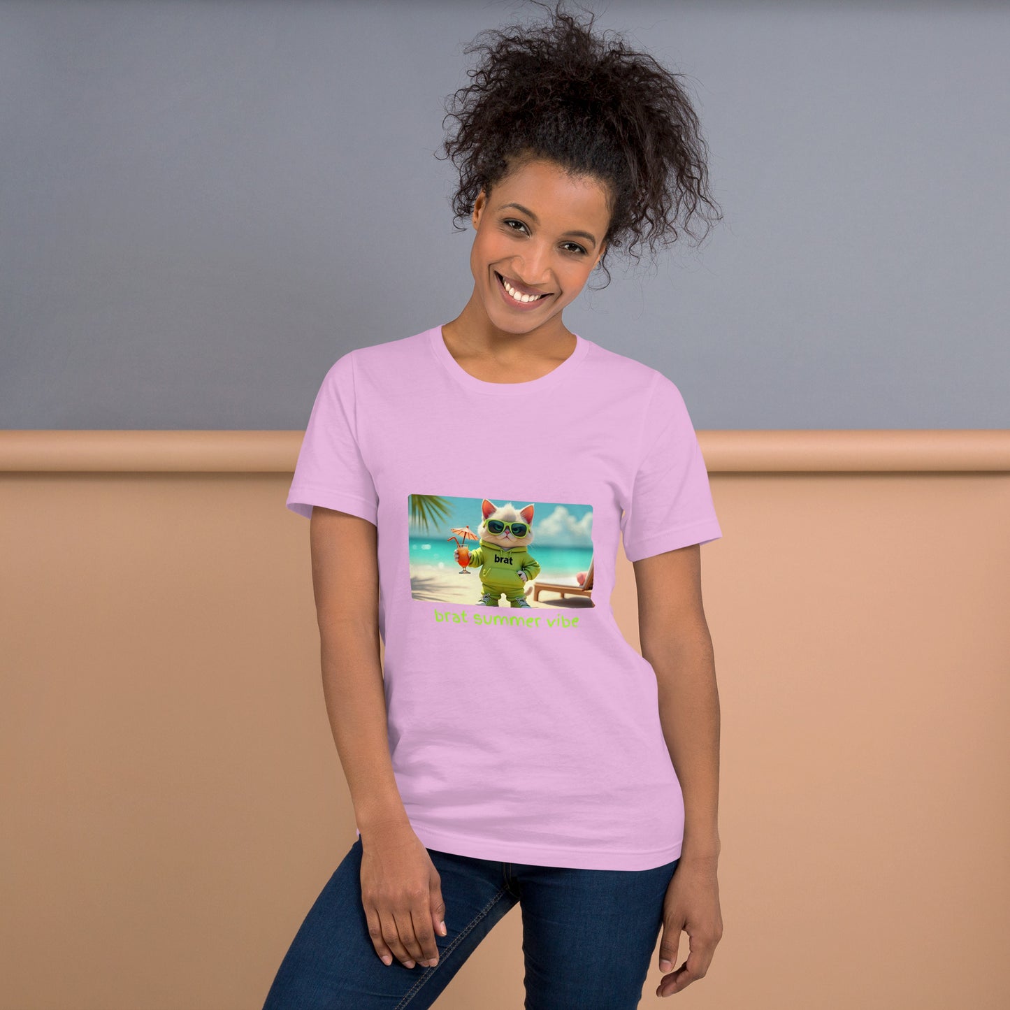 Kitty Cat Brat Summer Vibe (Unisex T-Shirt)