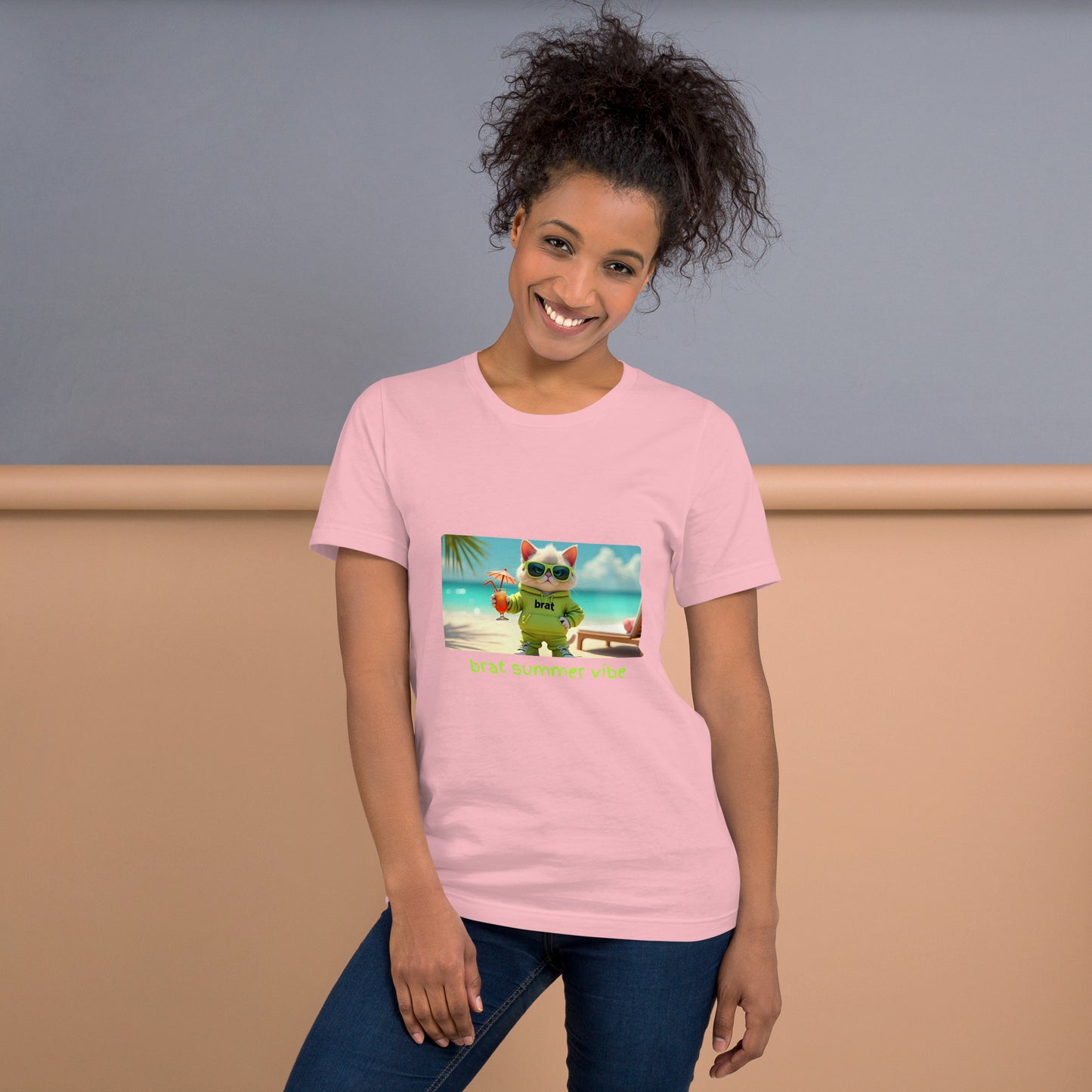 Kitty Cat Brat Summer Vibe (Unisex T-Shirt)