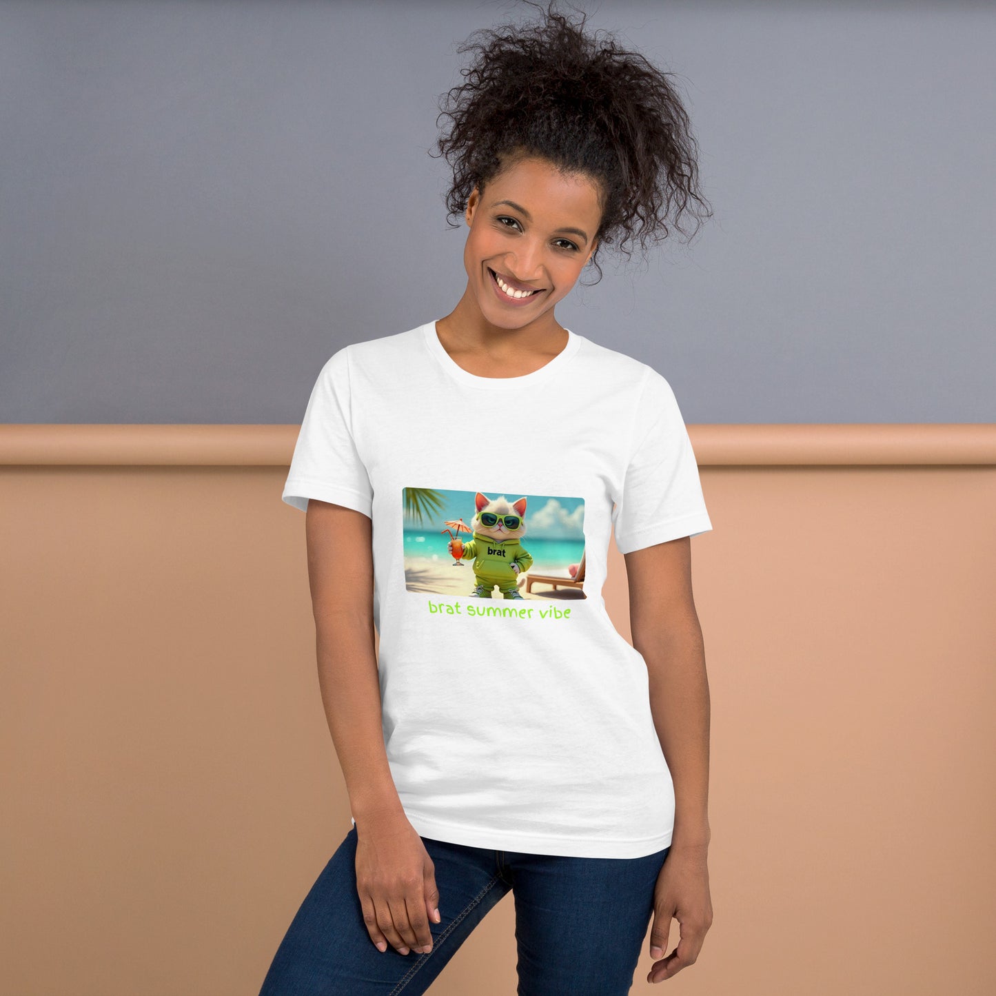 Kitty Cat Brat Summer Vibe (Unisex T-Shirt)