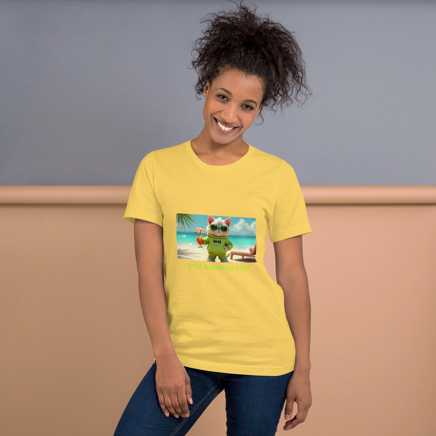 Kitty Cat Brat Summer Vibe (Unisex T-Shirt)