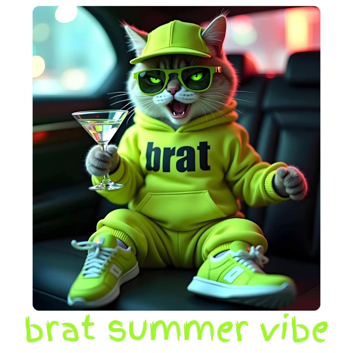 Kitty Cat Brat Summer Vibe - Limo Edition (Unisex Hoodie)