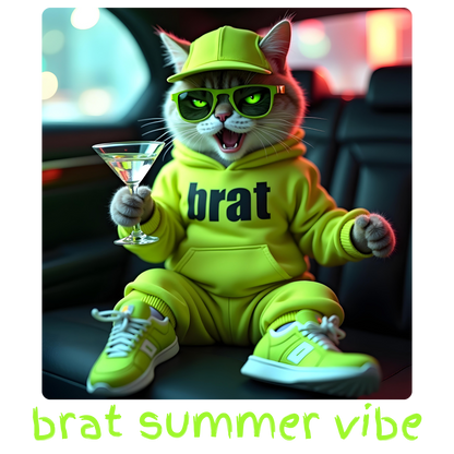 Kitty Cat Brat Summer Vibe - Limo Edition (Unisex Hoodie)