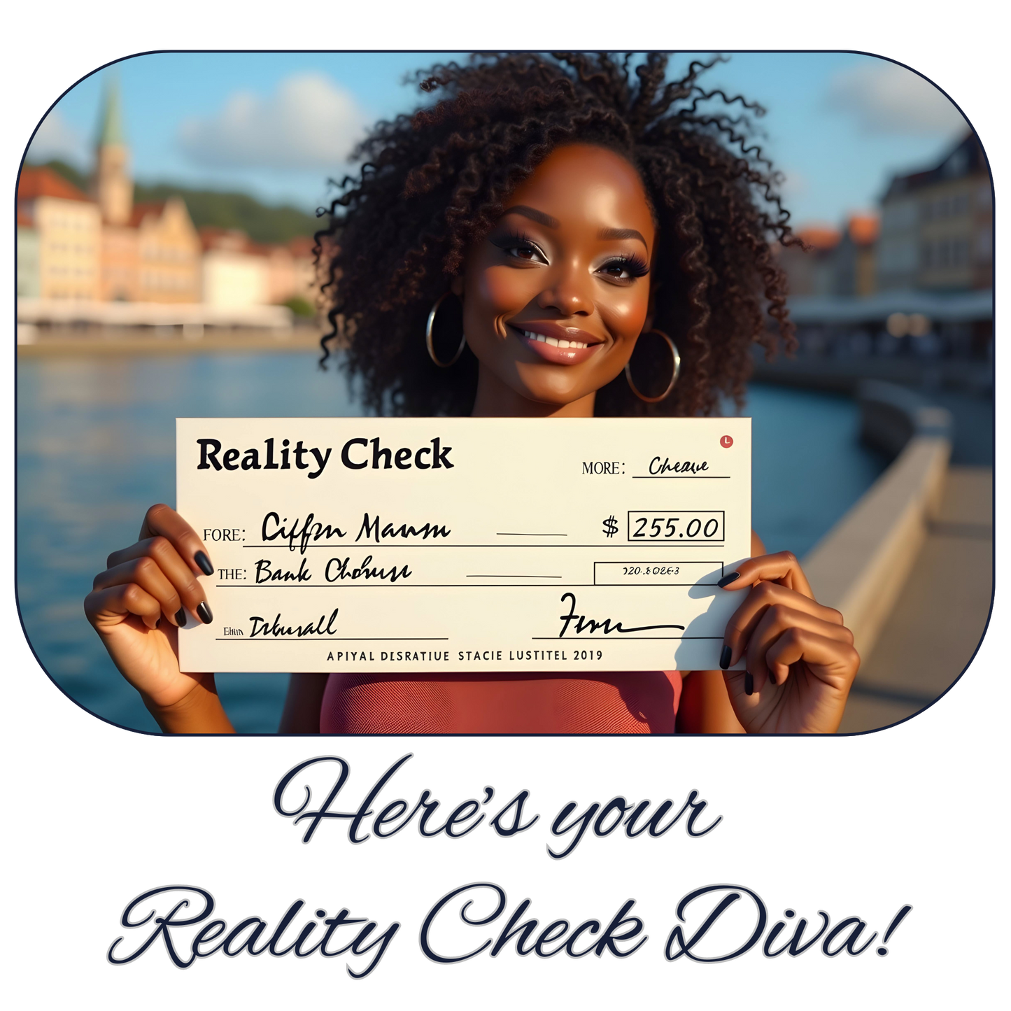 Here's Your Reality Check Diva! (Demure Unisex T-Shirt Venice Edition)