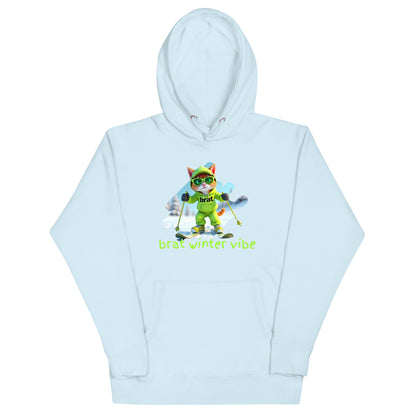 Kitty Cat Brat Winter Vibes - Slopes Edition (Unisex Hoodie)