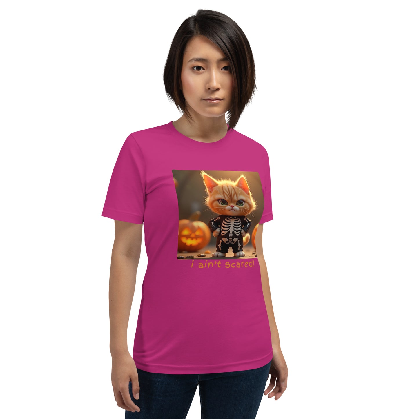 I Ain't Scared! Me no Scaredy Cat! (Unisex T-Shirt)